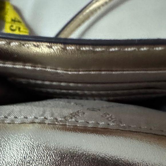 Michael Kors Carmen Logo Smartphone Gold Tone Crossbody Bag - Picture 7 of 7